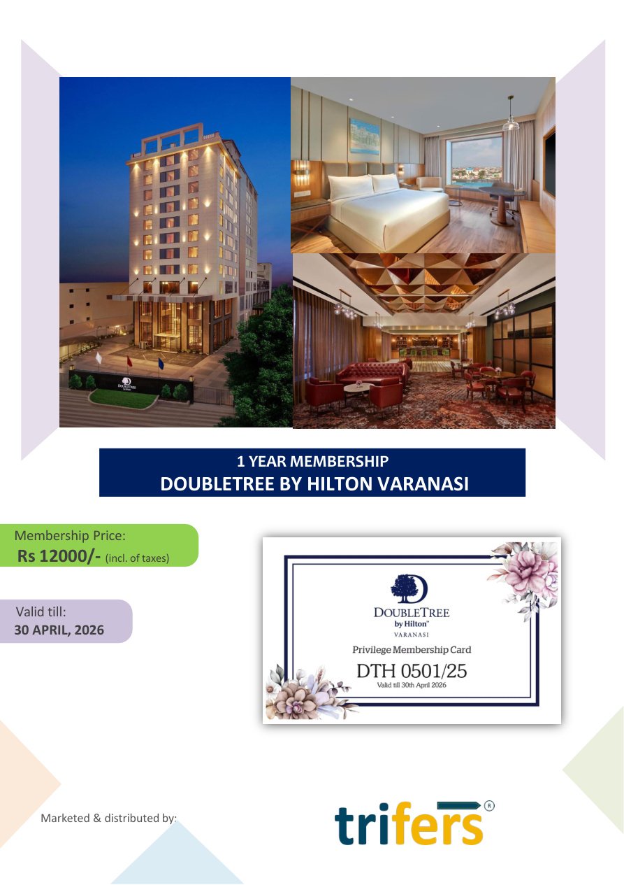 DOUBLETREE BY HILTON VARANASI membership offer cover
